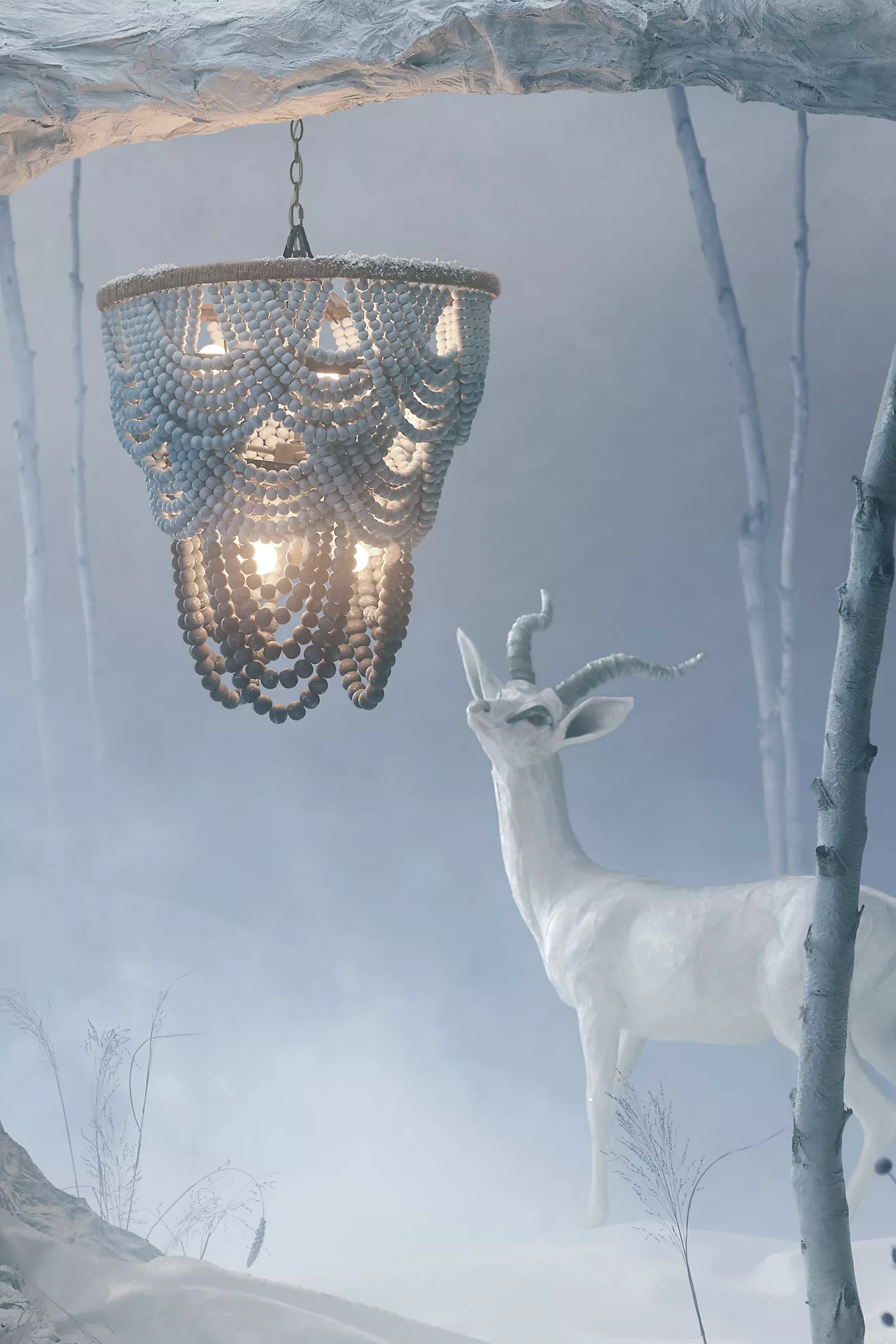 Aquamarine Beaded Chandelier