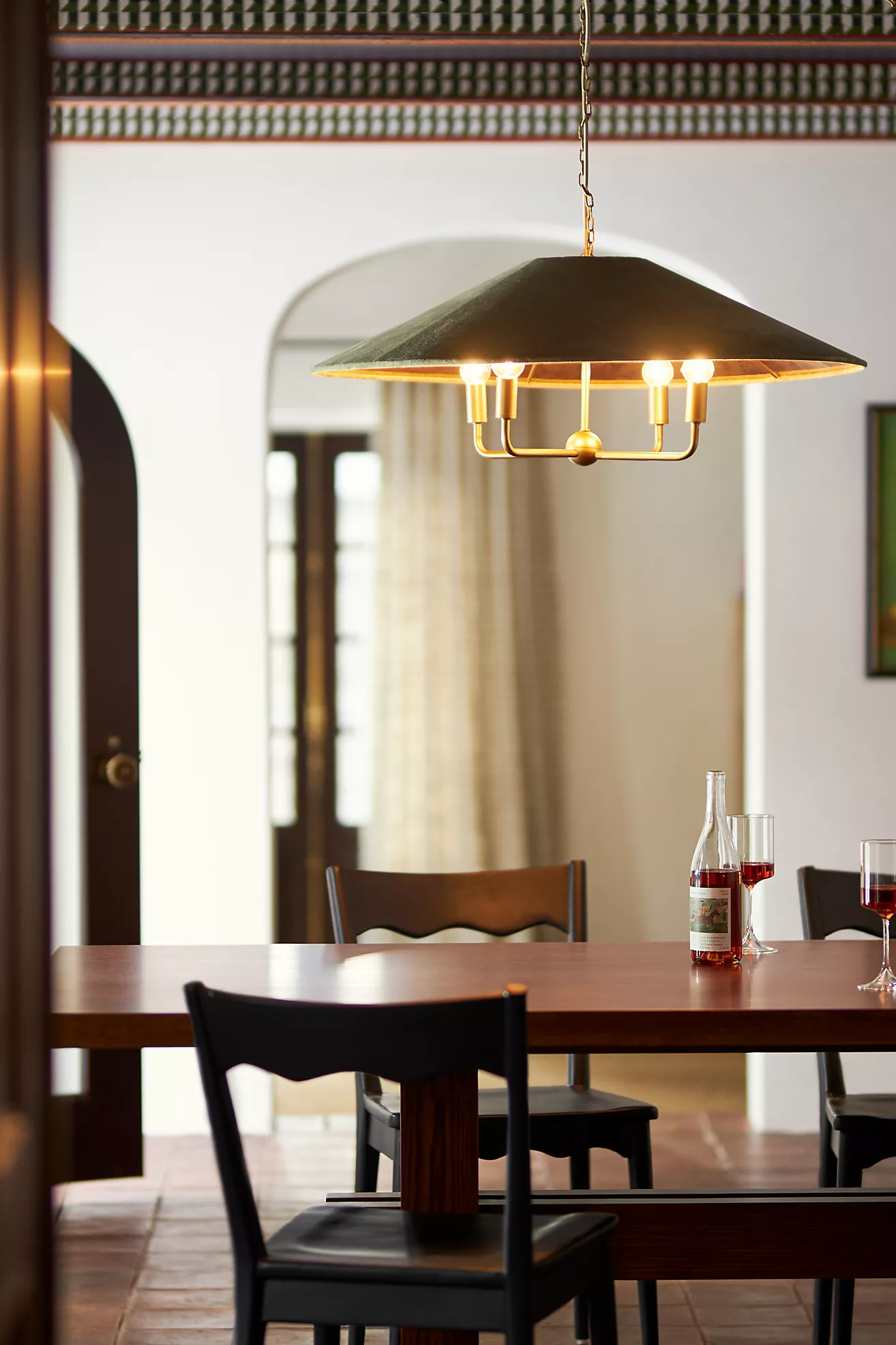 Lulu Velvet Empire Shade Chandelier