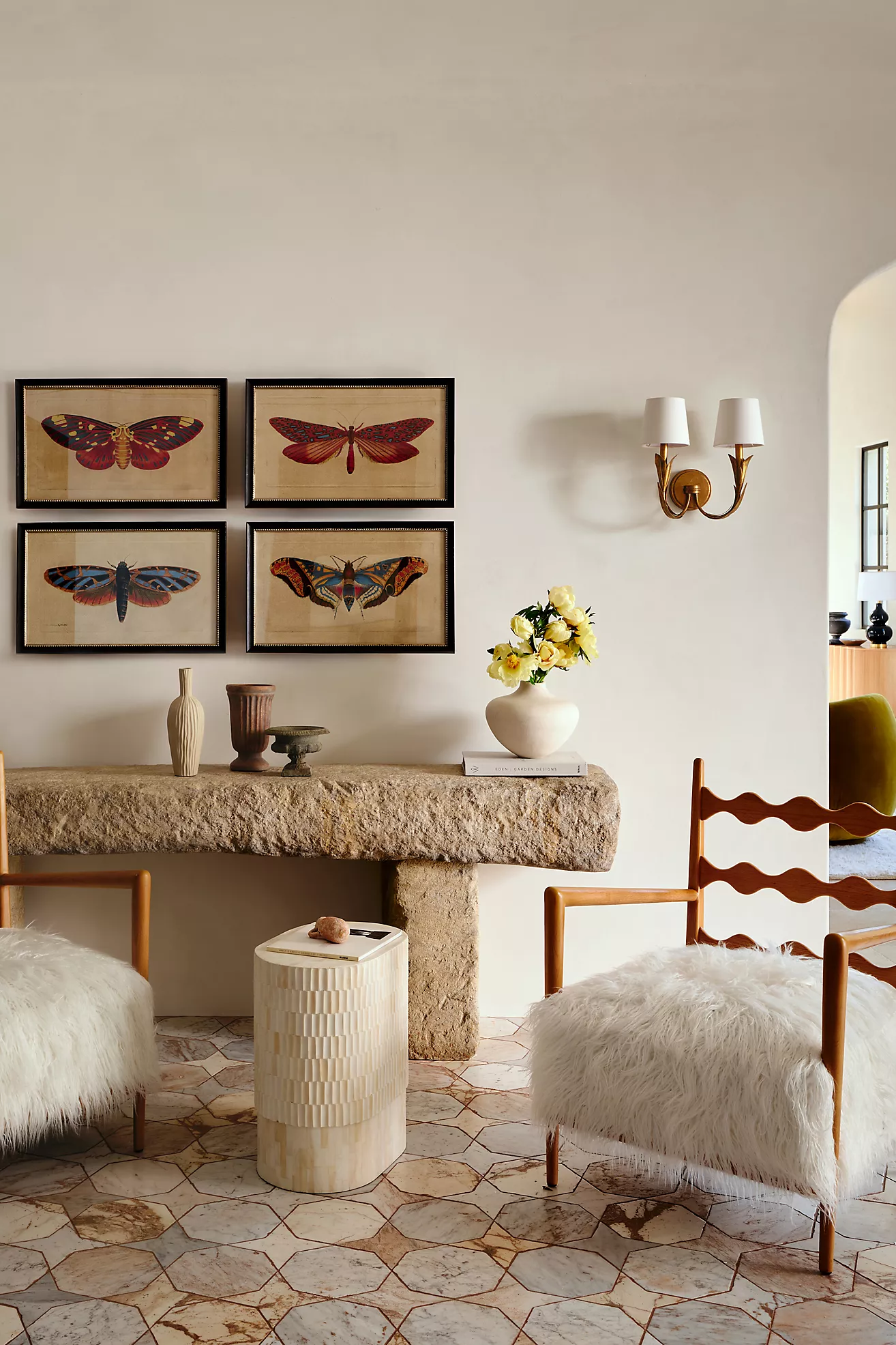 River Reed Double Sconce Wall Light