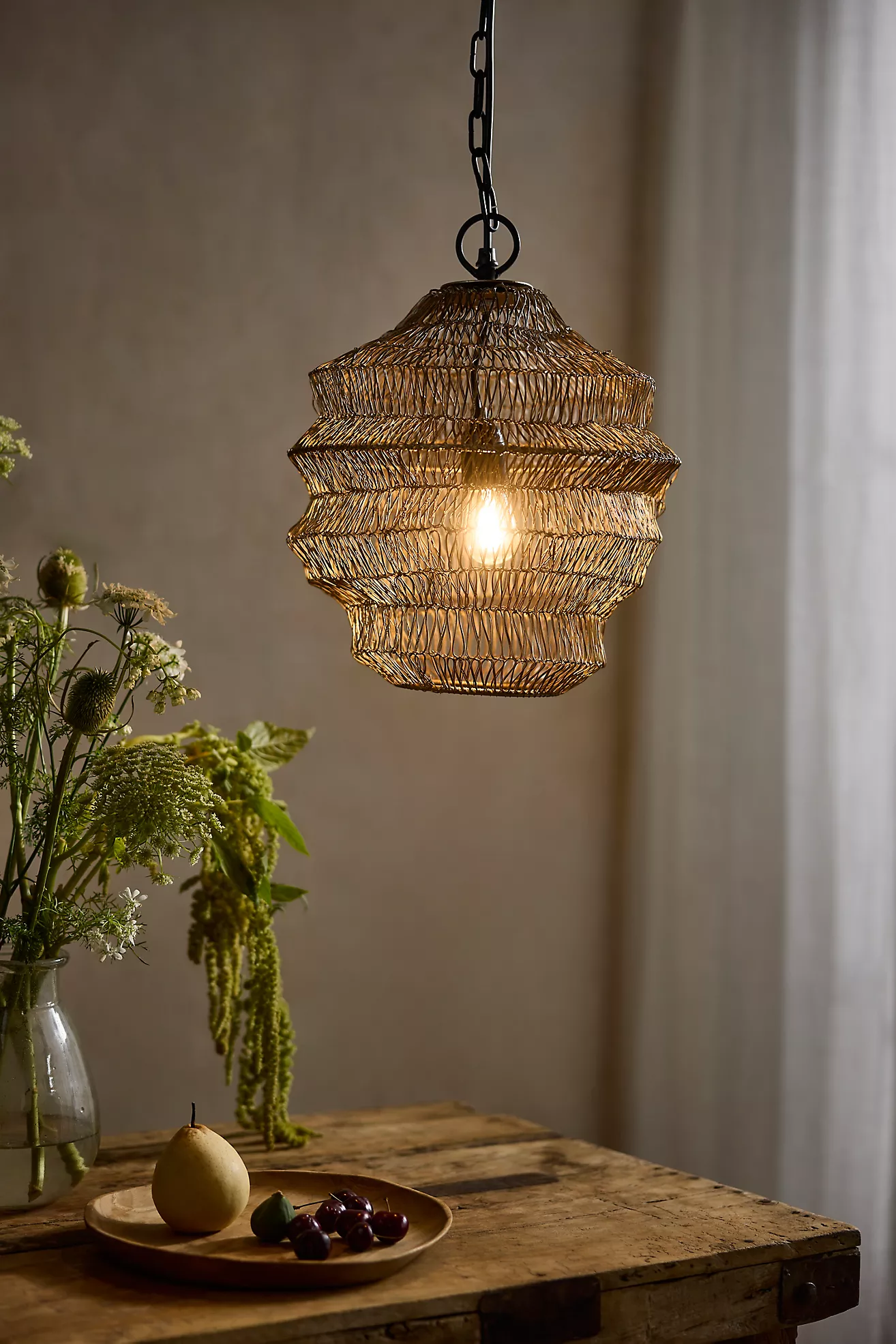 Wire Mesh Pendant Light