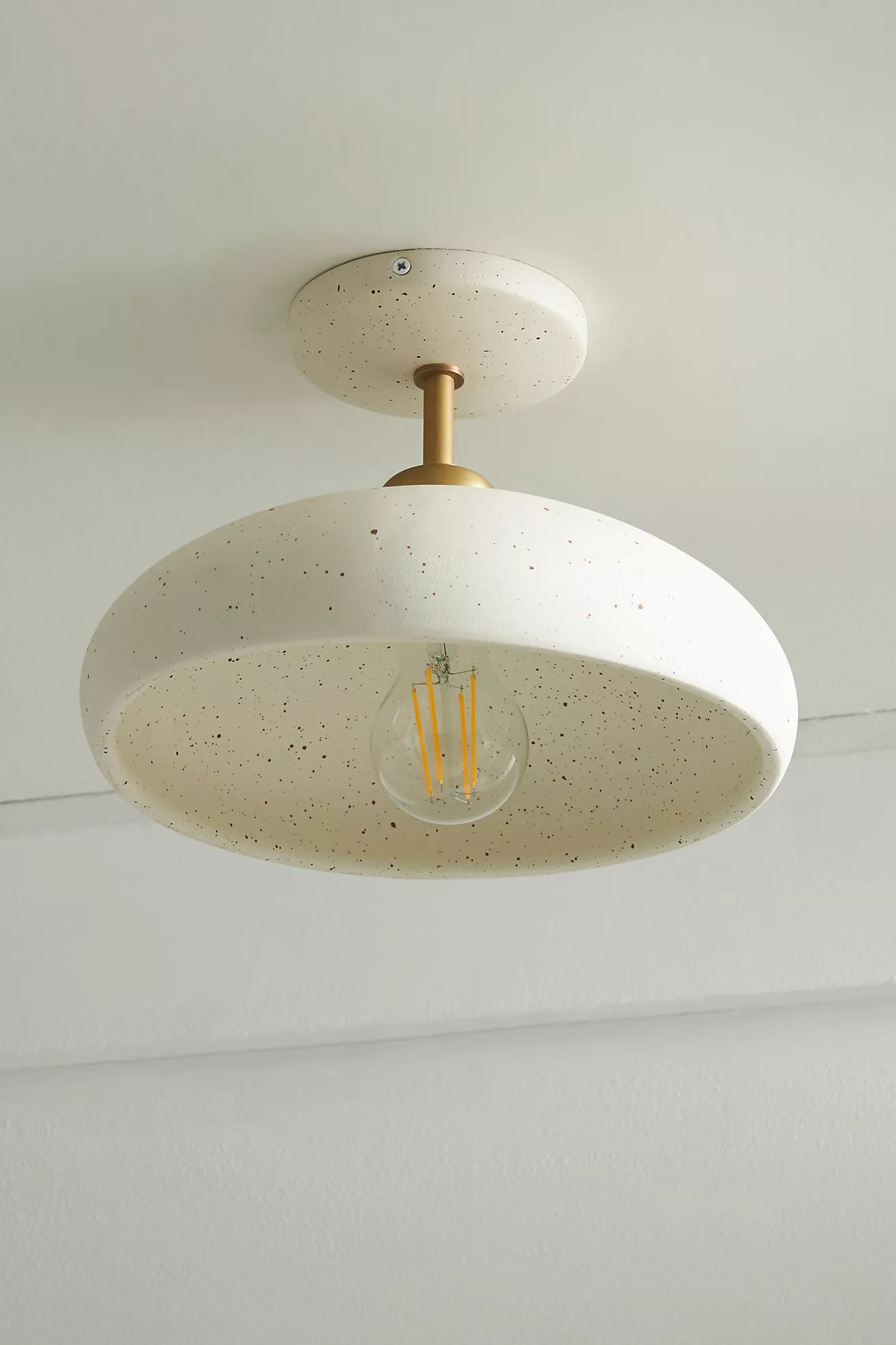 Stevie Speckled Ceramic Flush Mount