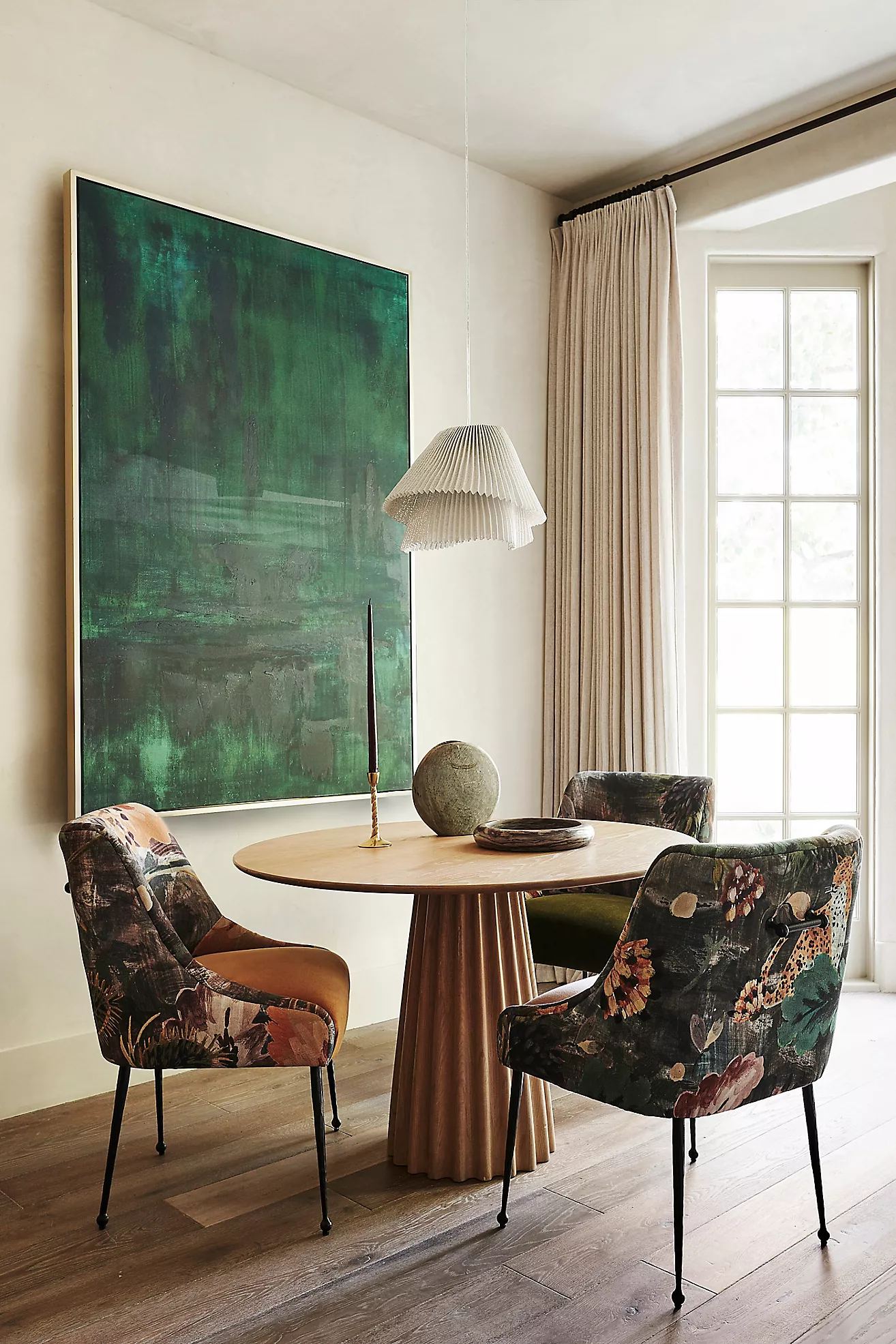 Tempo Vivace Pleated Metal Pendant