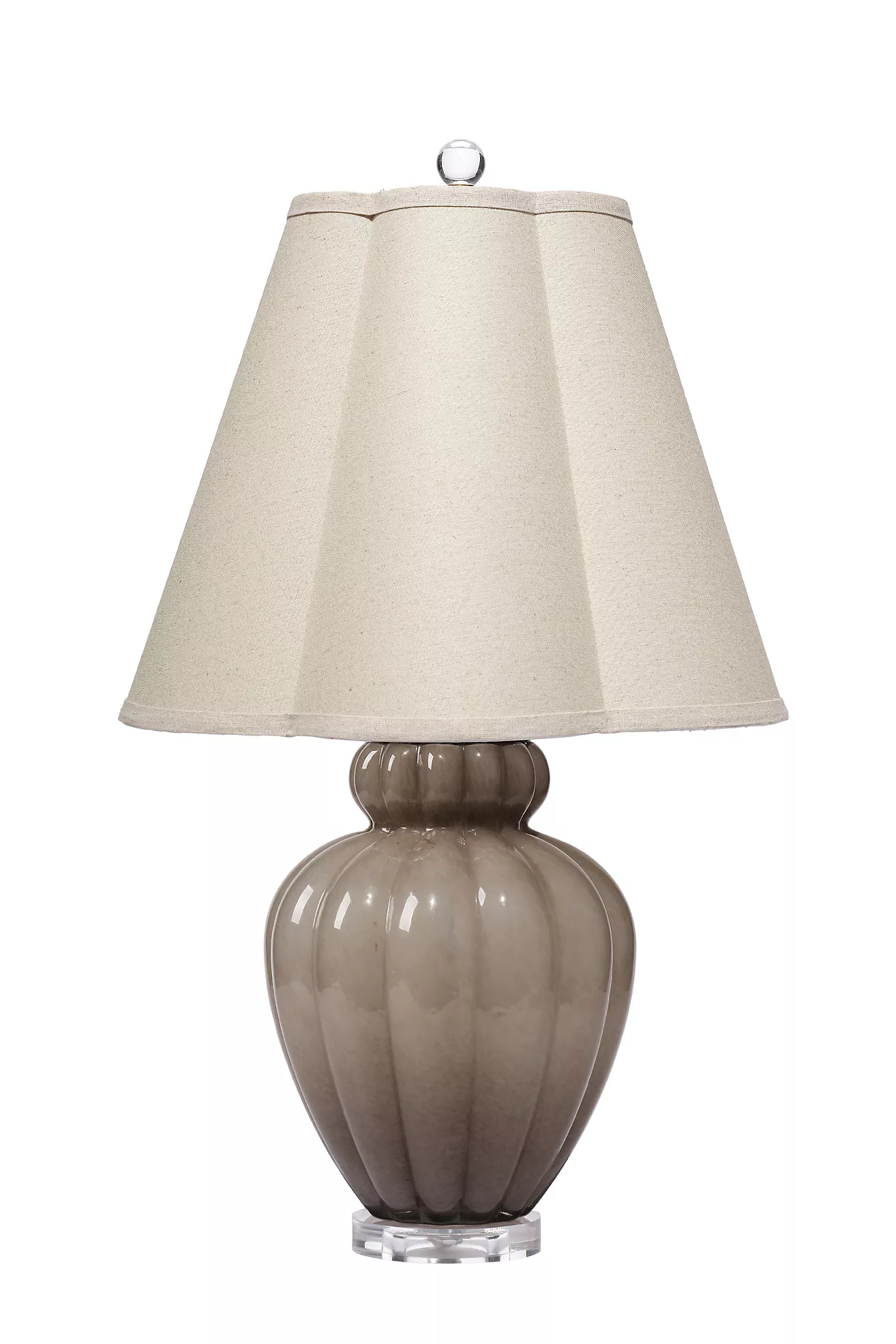 Agnes Taupe Glass Table Lamp​