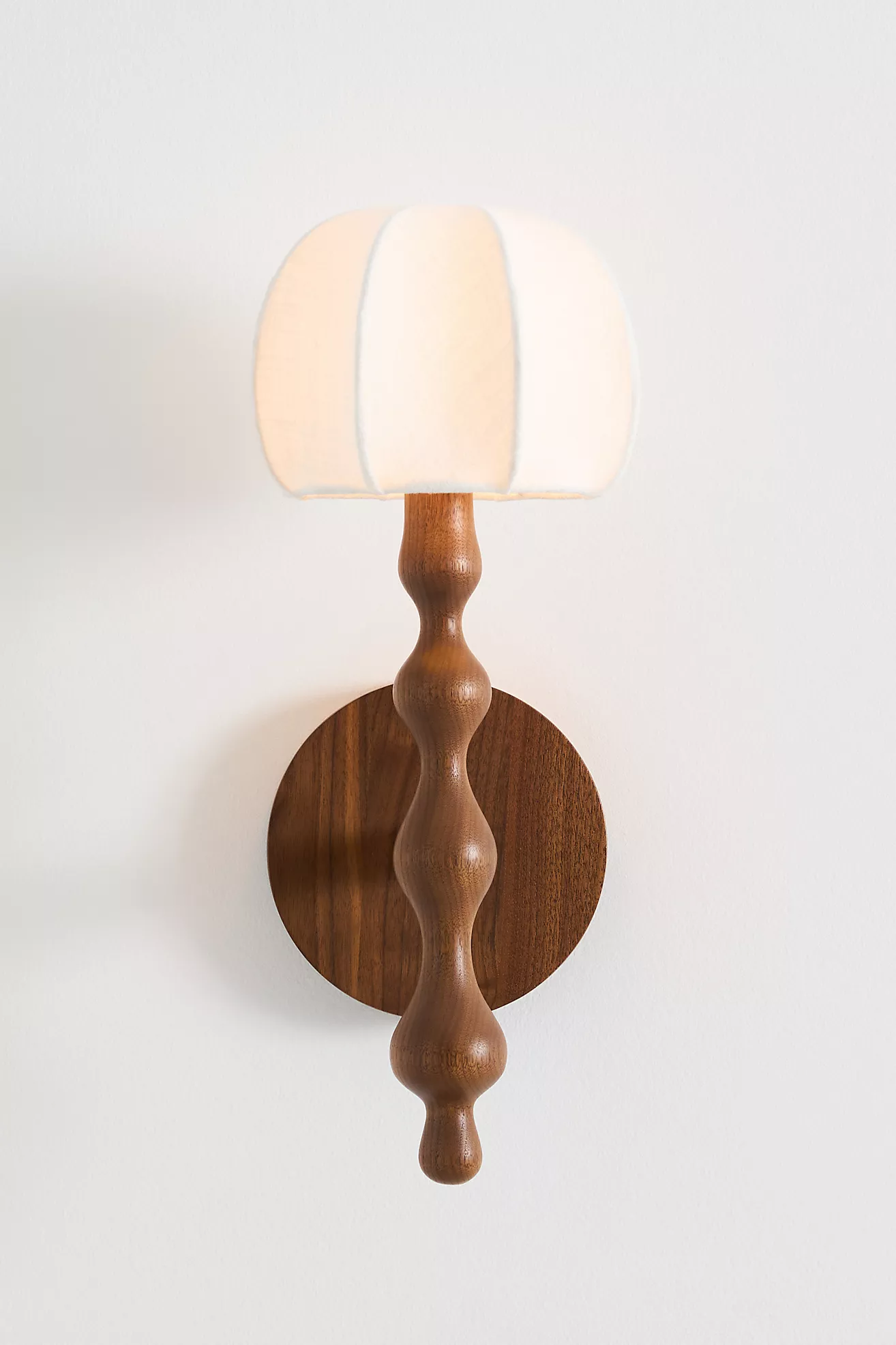 LALA Reimagined Wood Shaded Sconce Wall Light