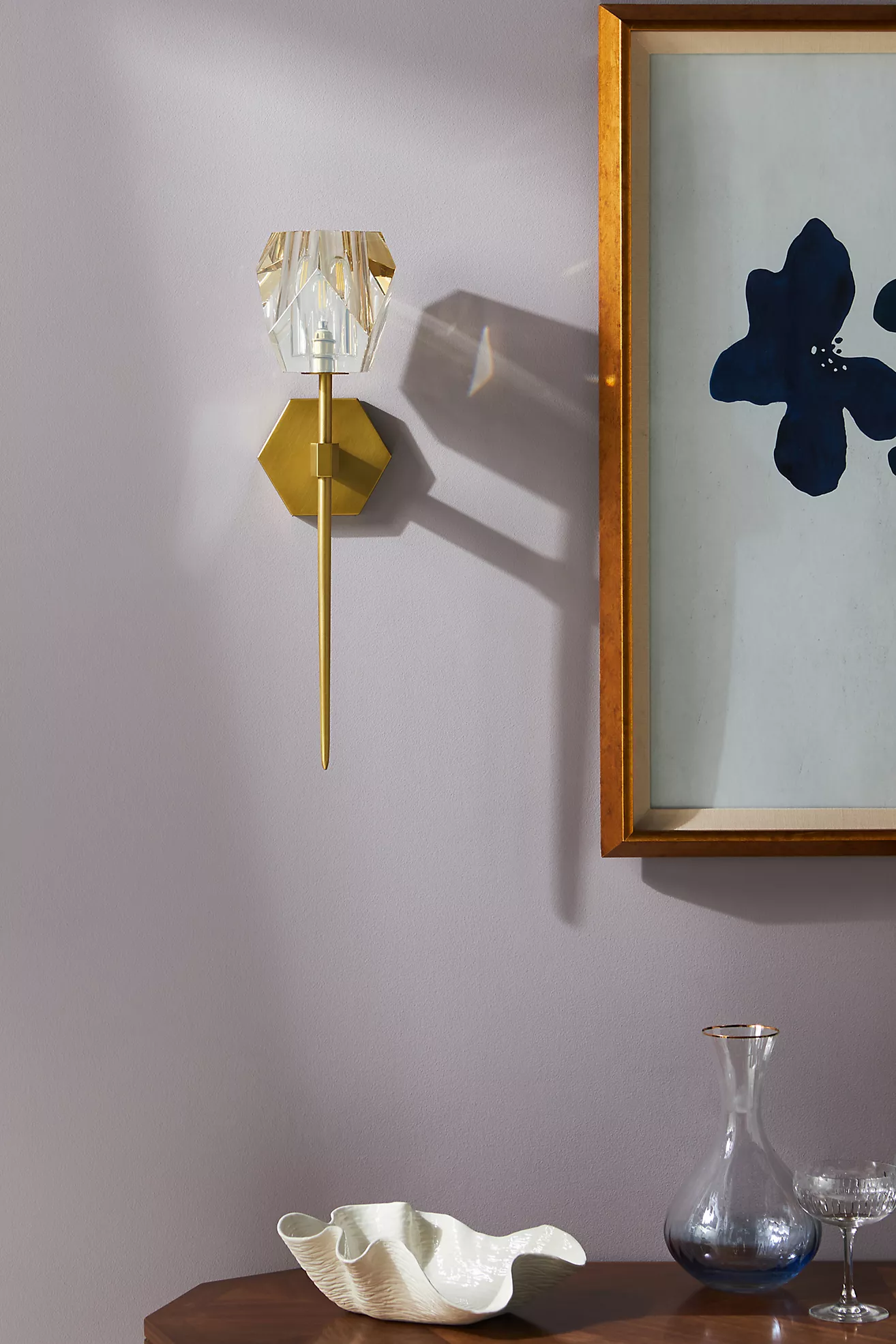 Gemma Crystal Metal Sconce Wall Light