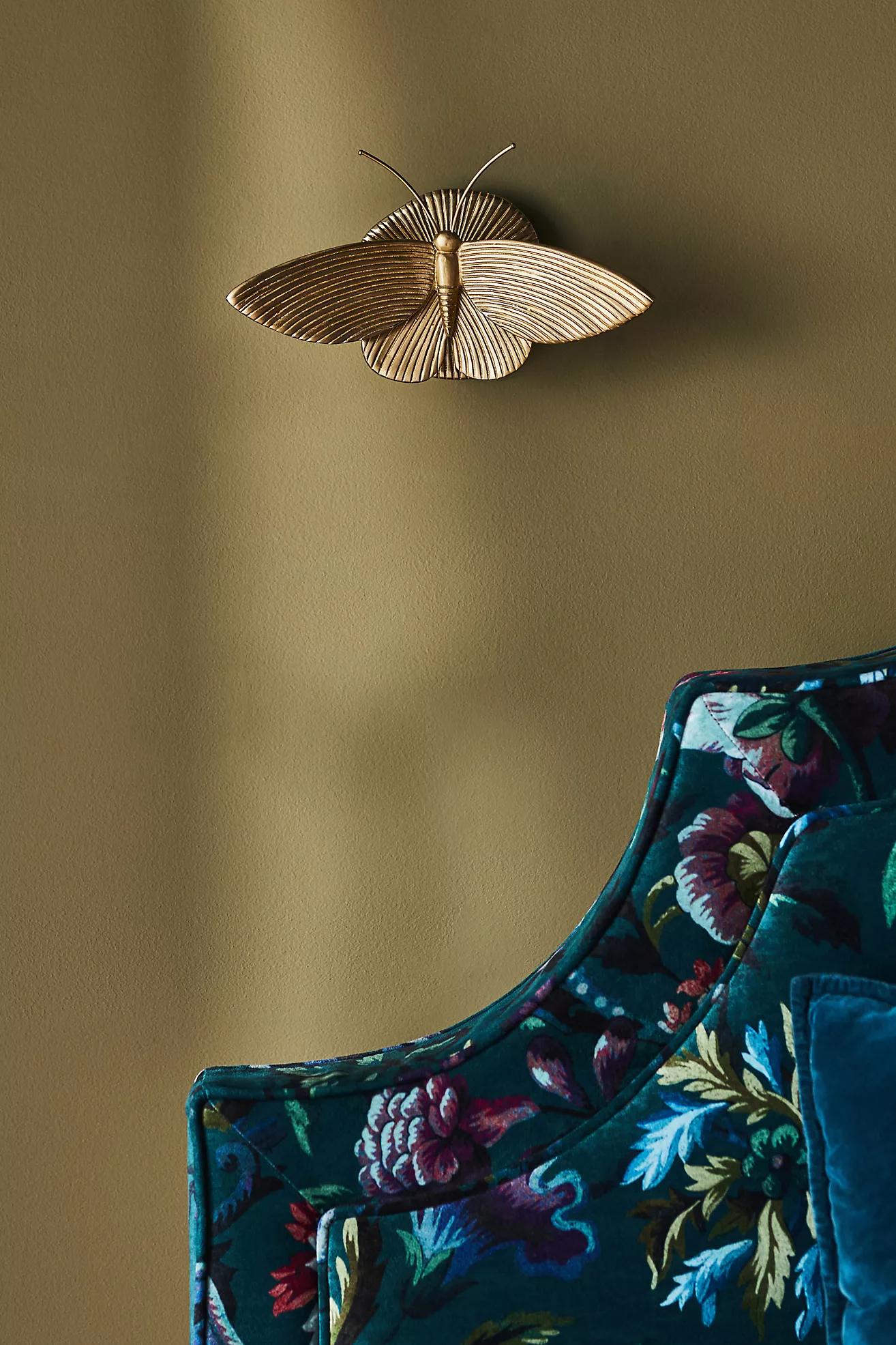 Luna Metal Moth Sconce Wall Light