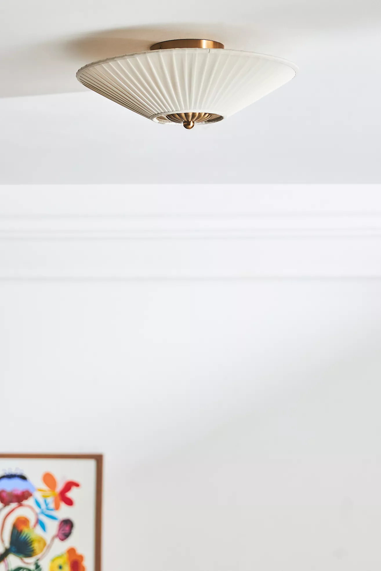 Stefanie Pleated Silk Flush Mount