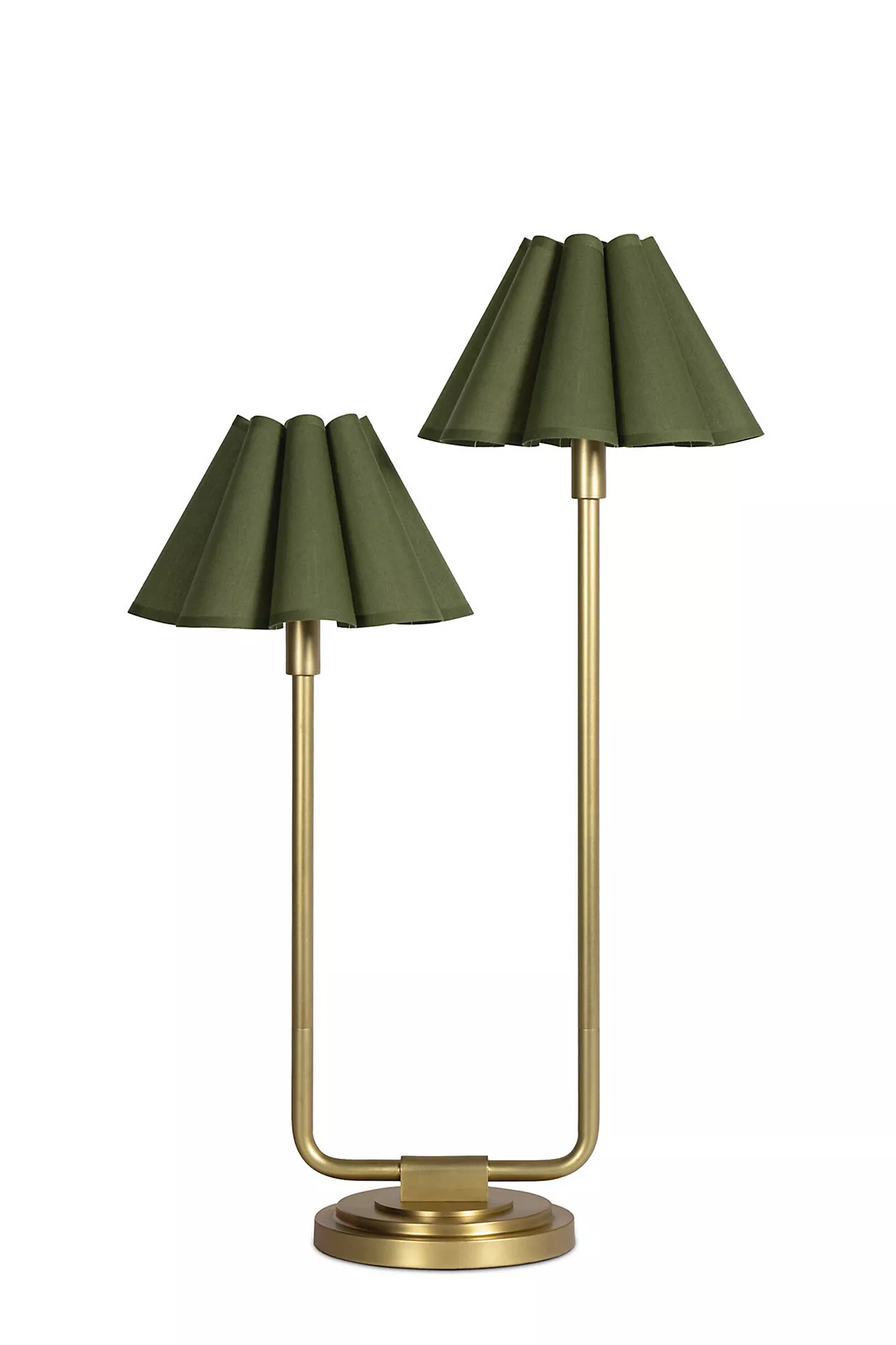 Polly Scalloped Double Arm Table Lamp