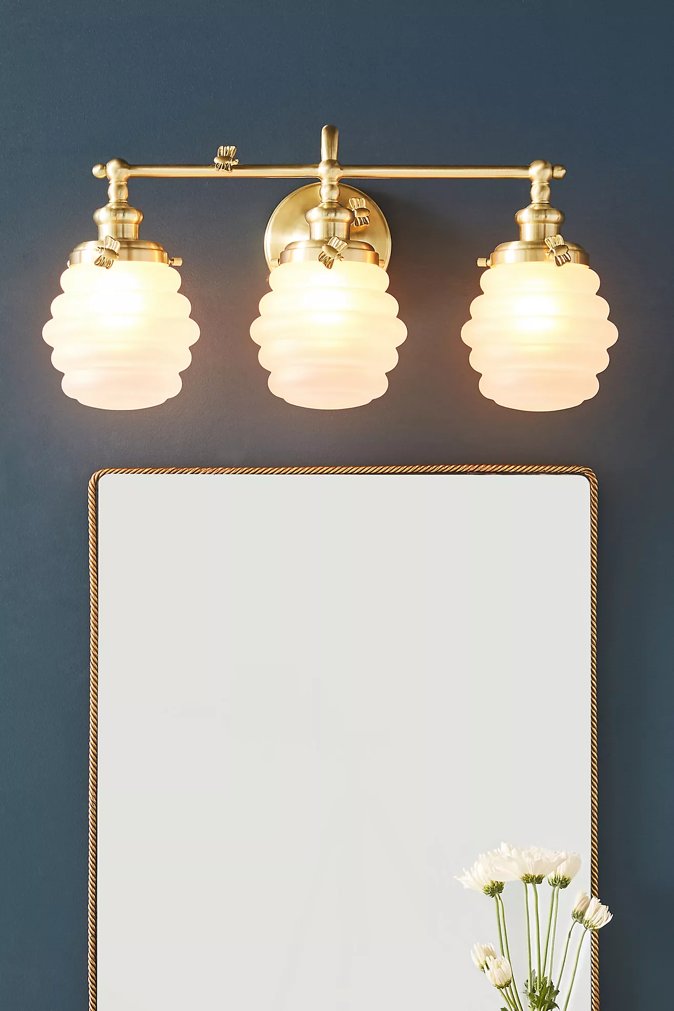 Bumblebee Glass Metal Vanity 