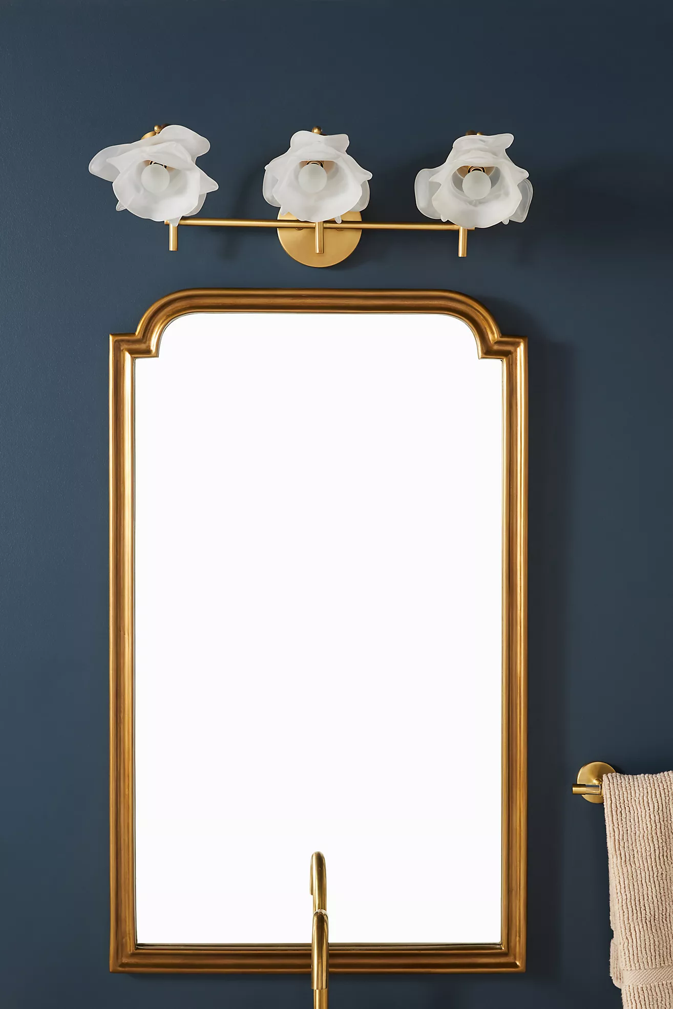 Blossom Frosted Glass Flower Vanity