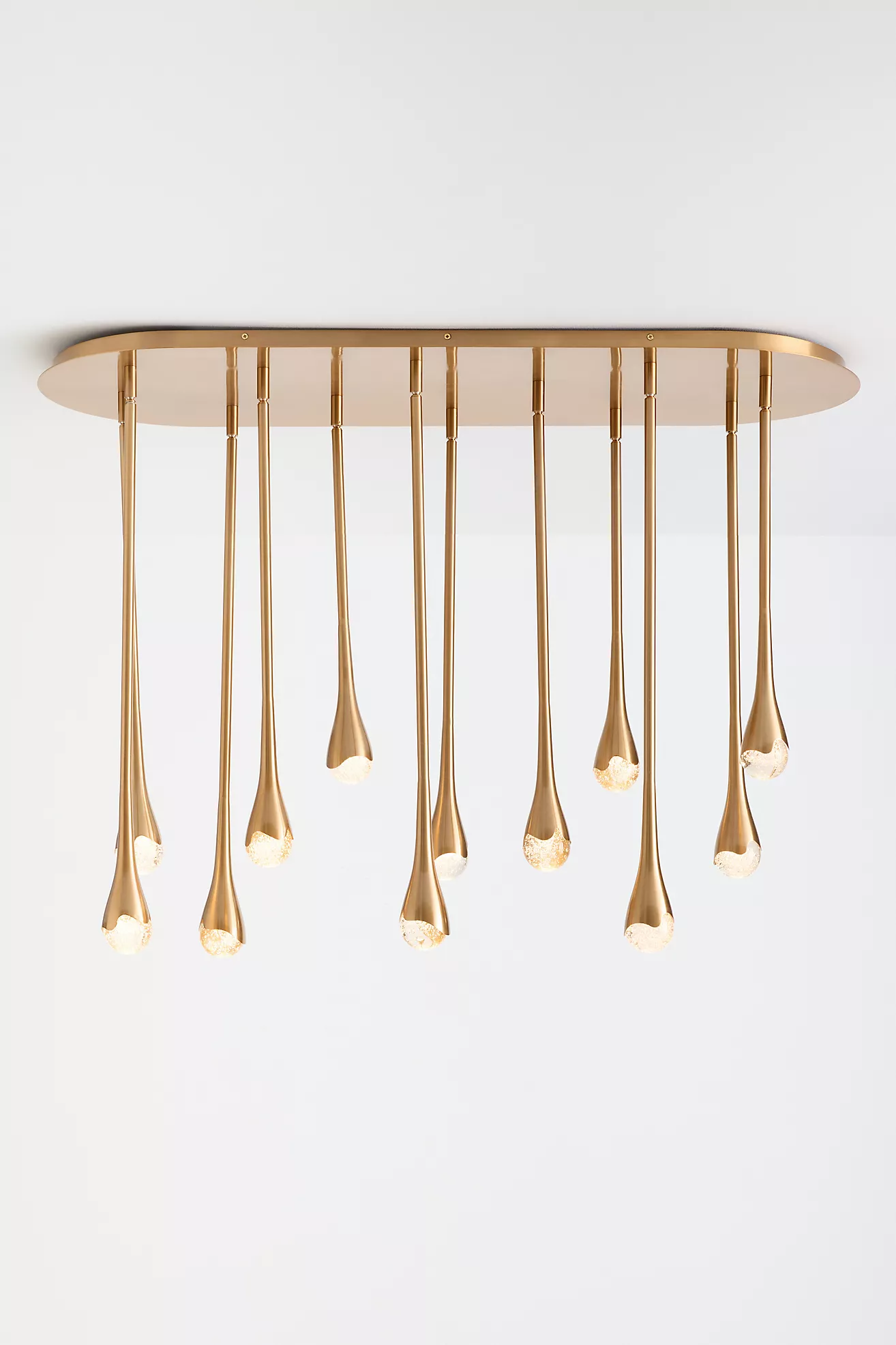 Audra LED Bubble Rainfall Metal Flush Chandelier
