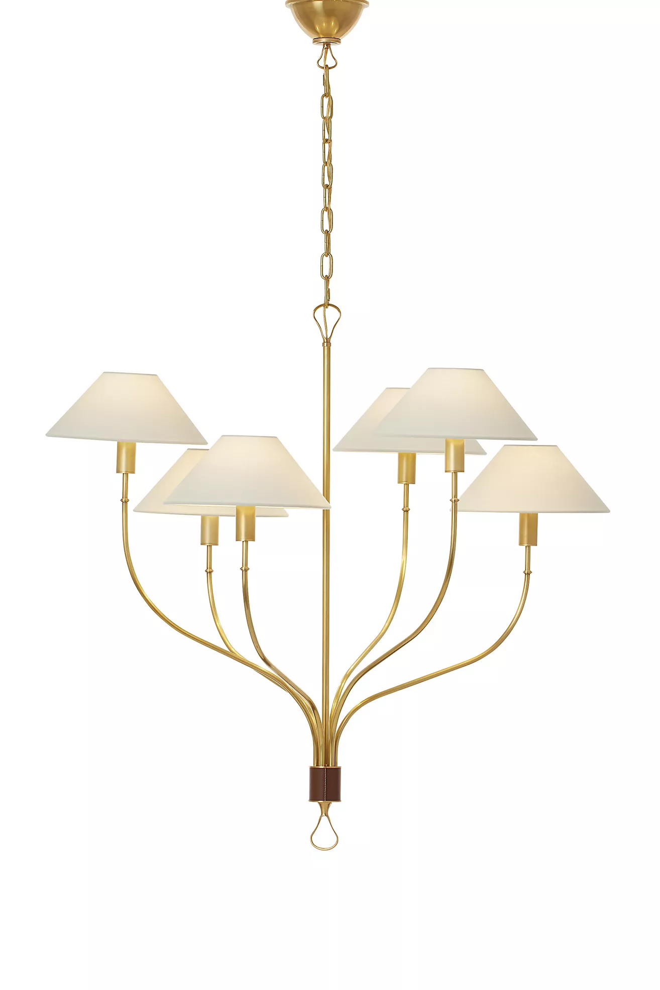 Griffin Large Staggered Tail Shaded Chandelier
