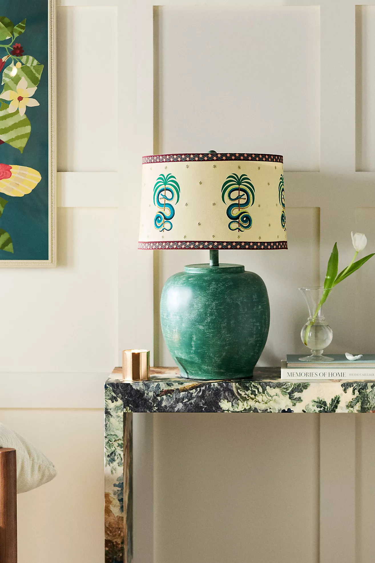 Printed Goods Snake 16" Drum Lamp Shade