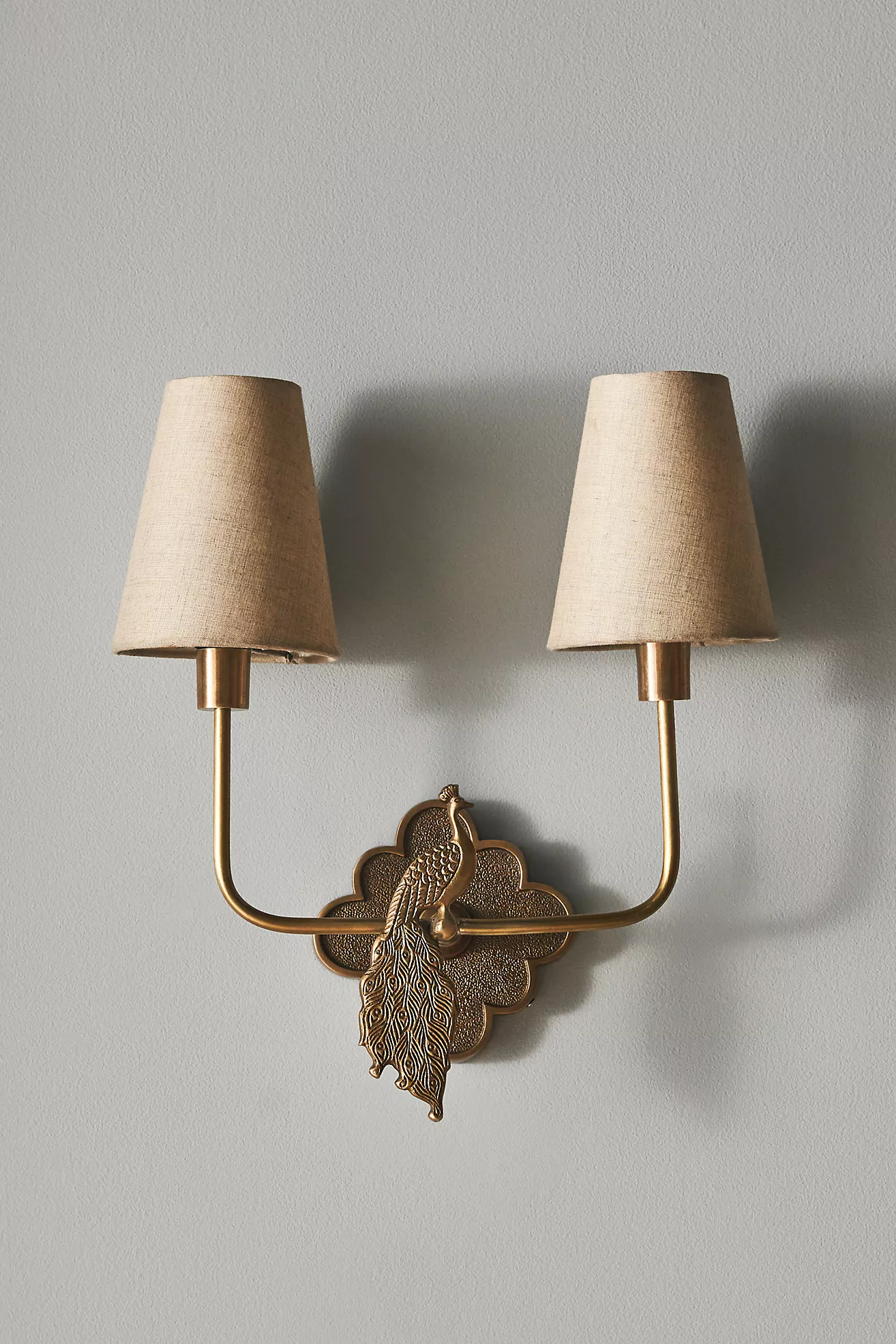 Ida Peacock Double Sconce Wall Light