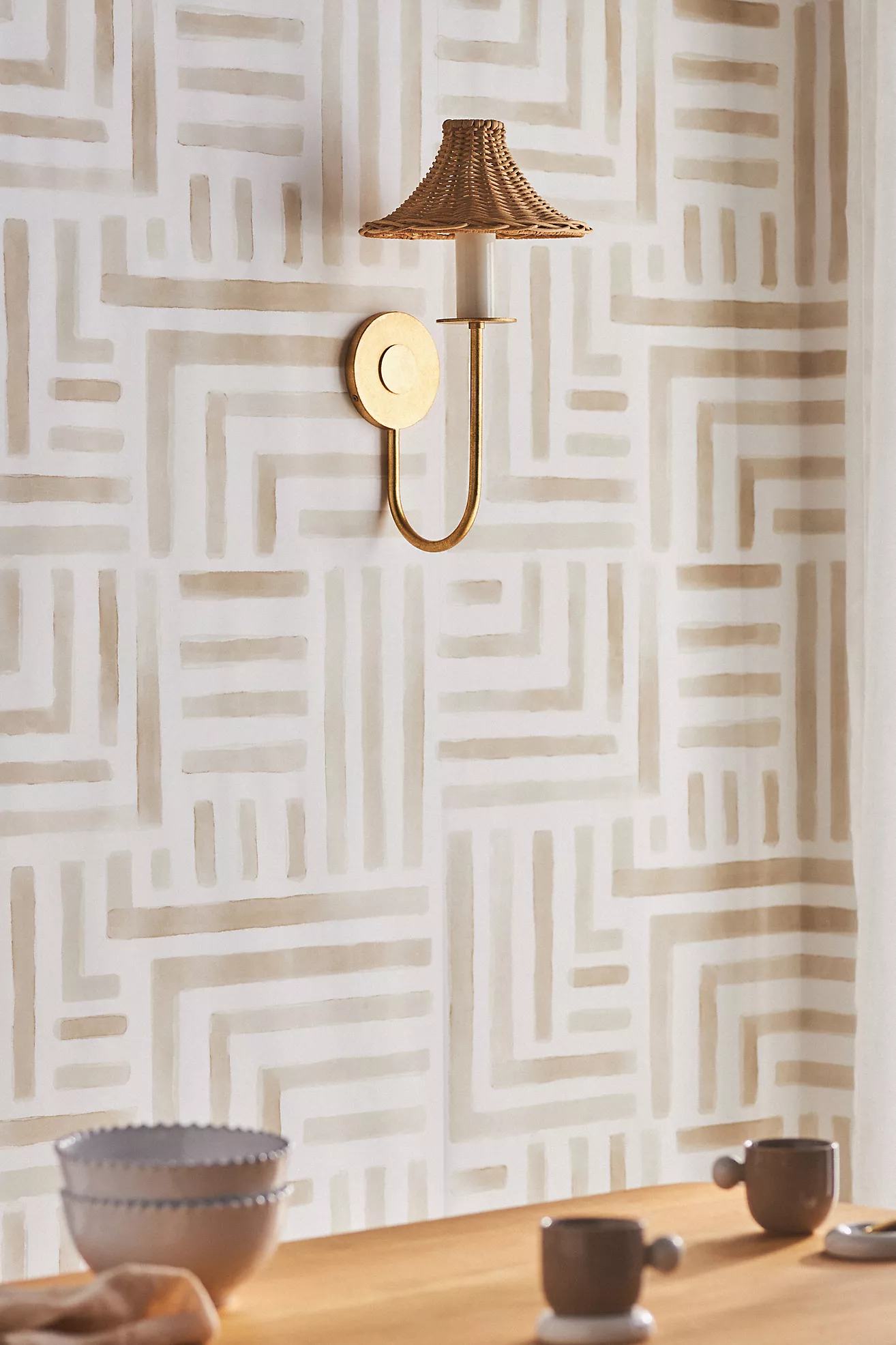 Twila Rattan Shaded Sconce