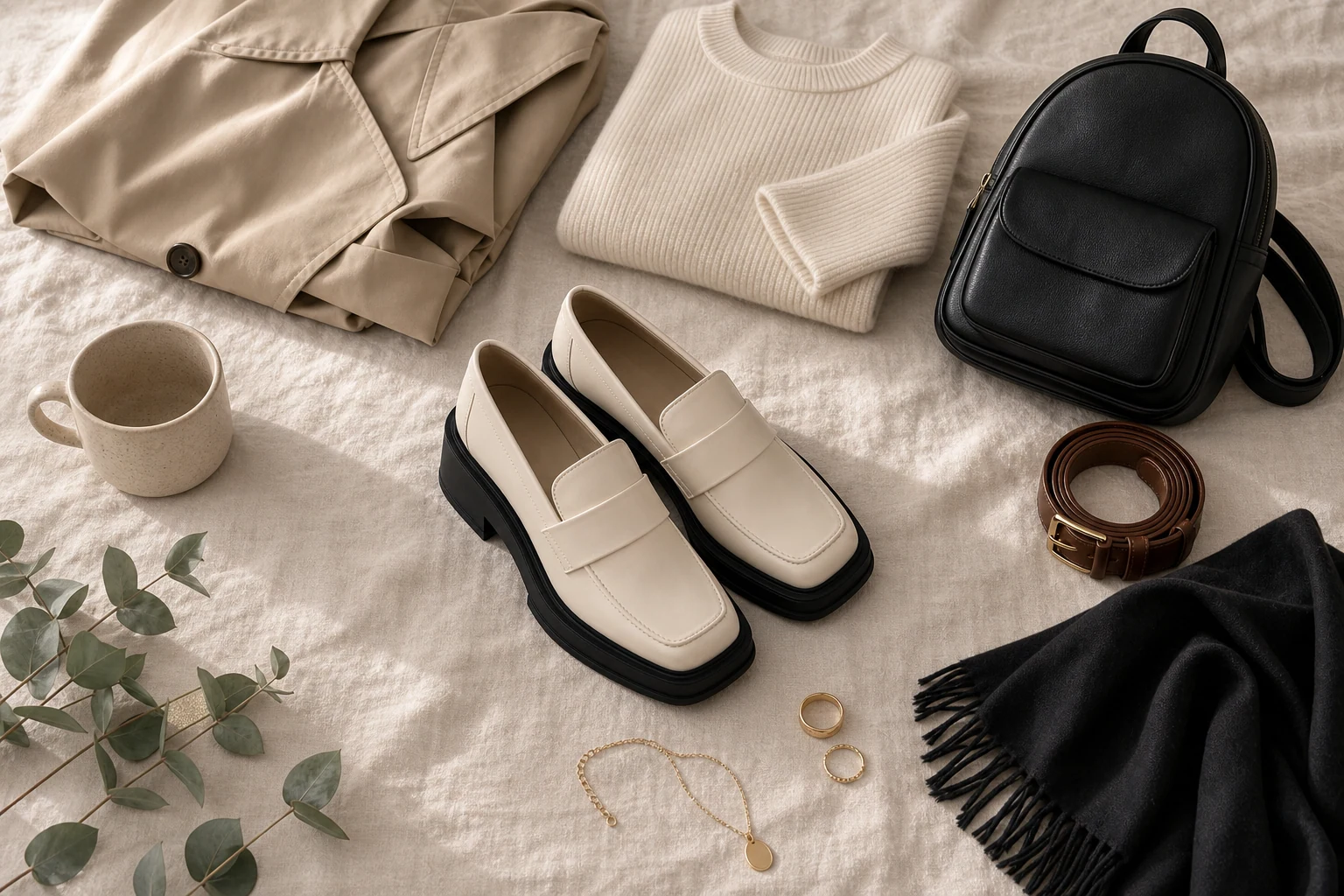 Lichtgewicht damesloafers in een lifestyle-scene