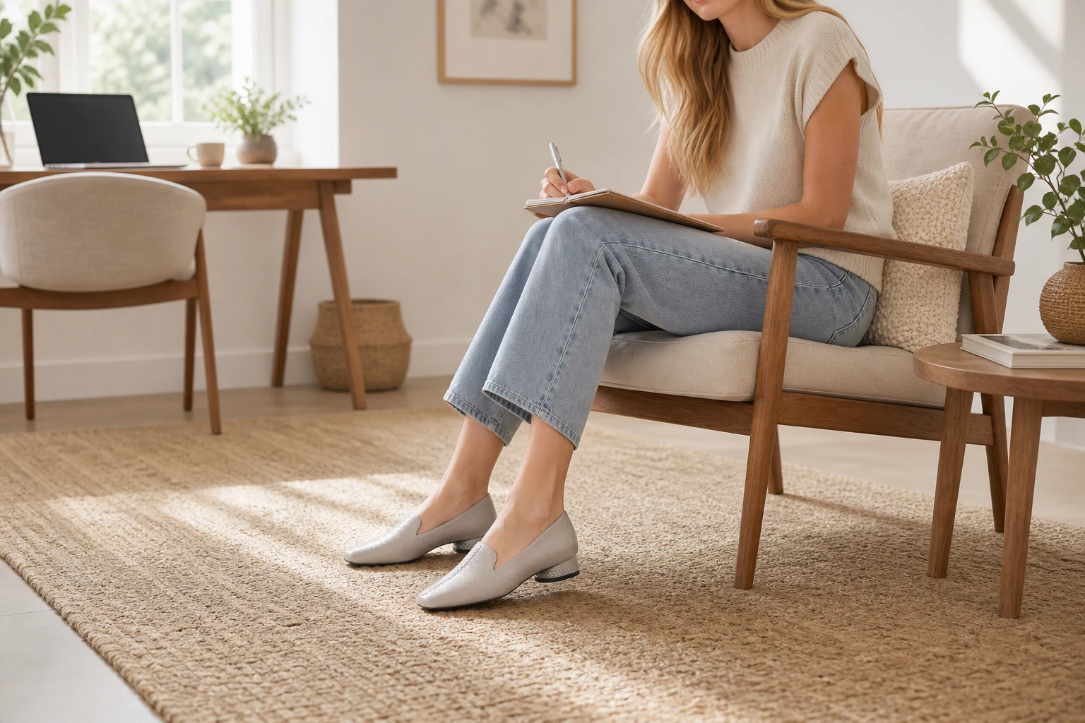 Appartements de bureau présentés dans une scène de style de vie