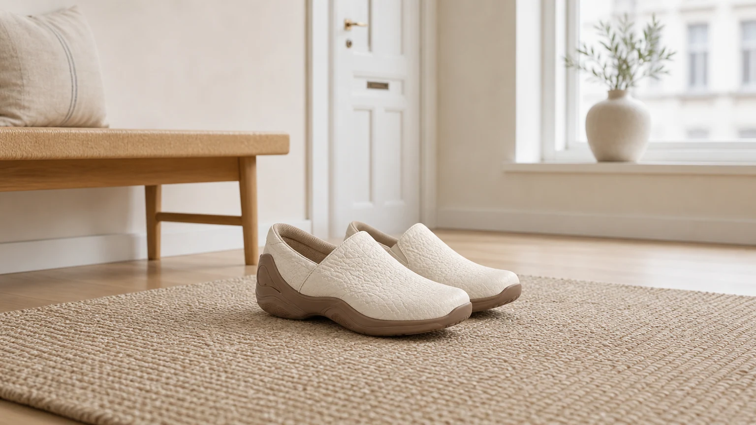 Minimalistische, lässige, unterstützende Slip-On-Schuhe im Lifestyle-Stil