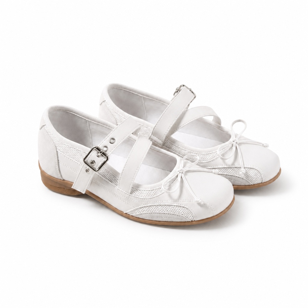 Variante bianca Mary Jane flat