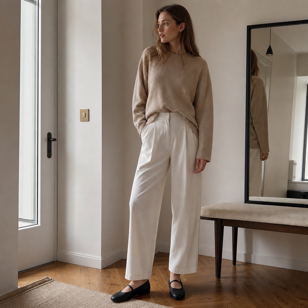Mocassins à brides pour femmes dans une scène de style large