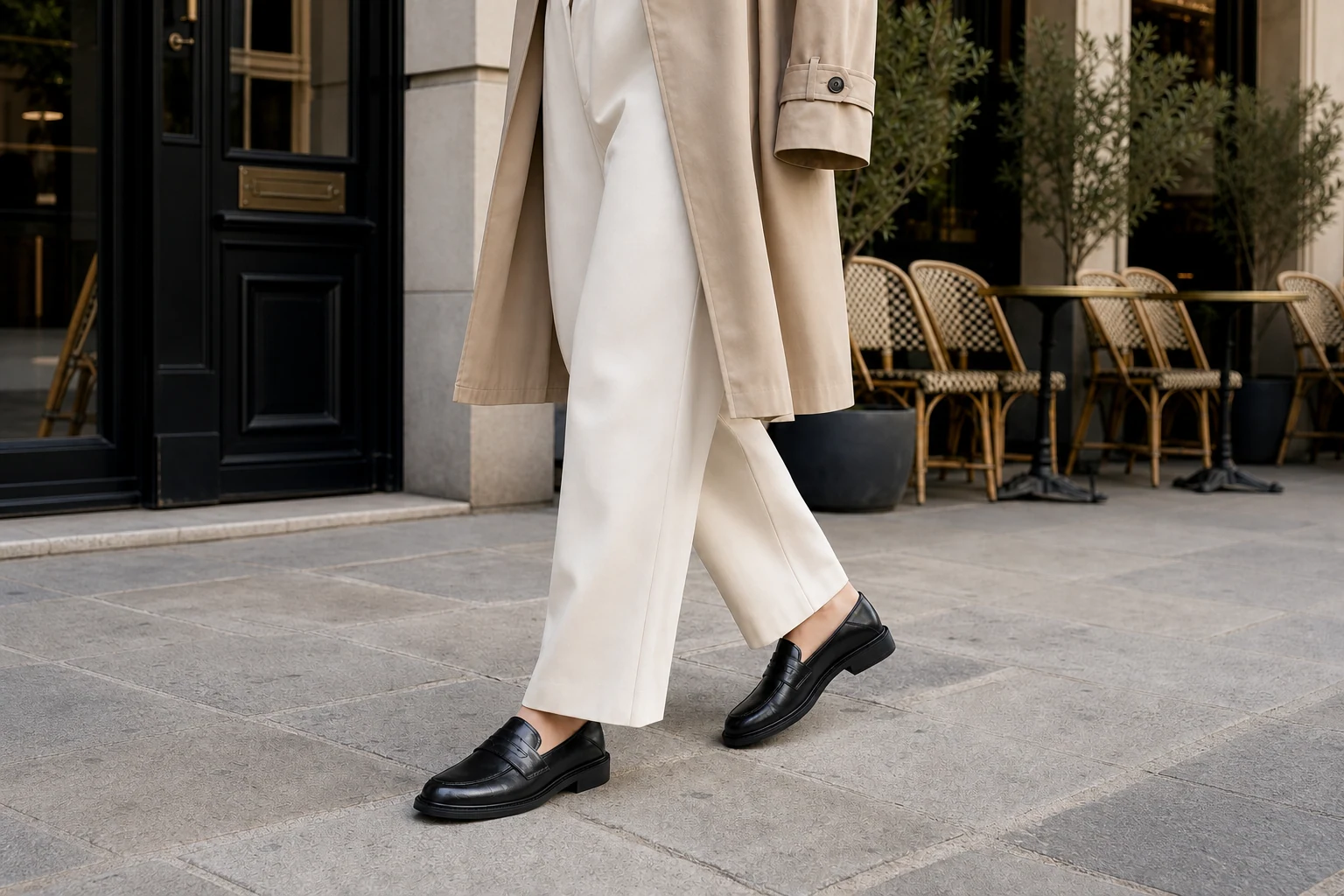 Mocassins présentés dans une scène de style de vie supplémentaire
