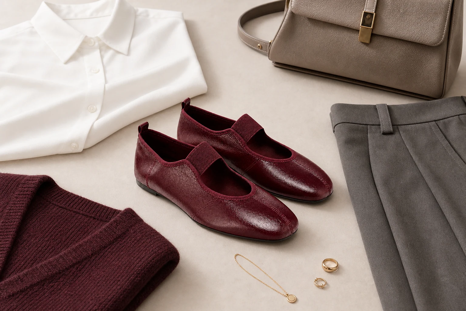 Appartements de marche minimalistes dans une scène de style de vie